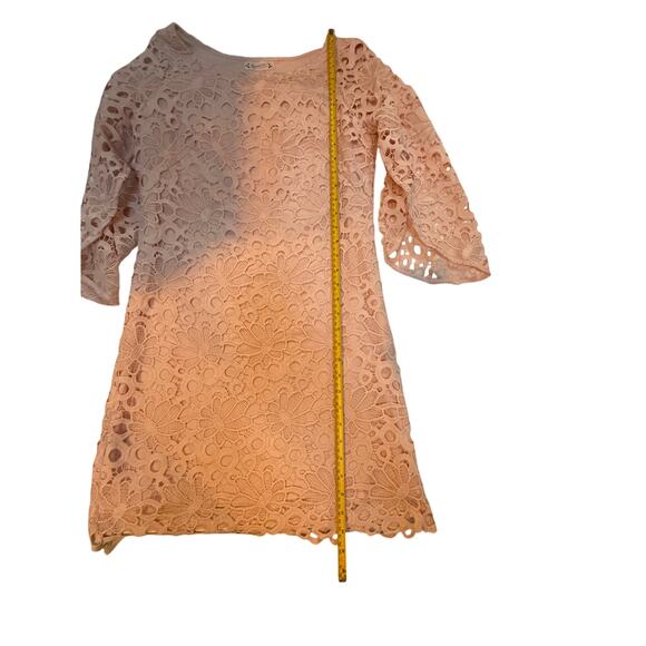 Nanette Lepore Women's size 2 Pink Dress Eyelet Lace Embroidered Lined Cocktail - Picture 10 of 14